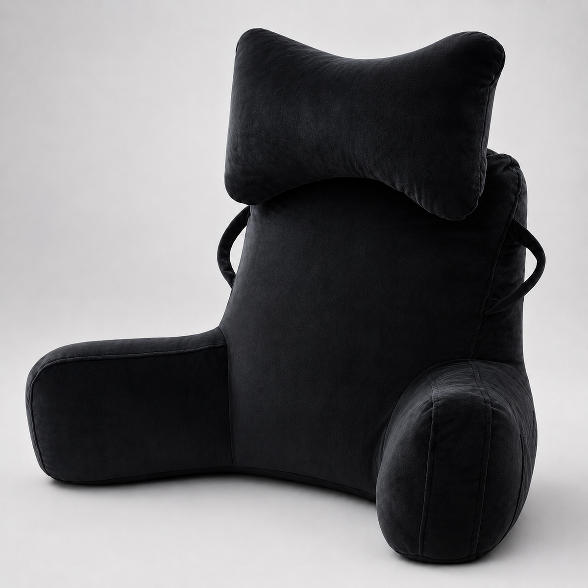 The Cwtch by SoloHaven — Teal velvet reading pillow with neck cushion and armrests